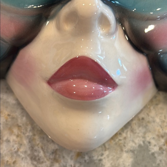 Vintage Clay Wall Art Fantasy Marti Gras Decorative Mask 1988 - Picture 4 of 9